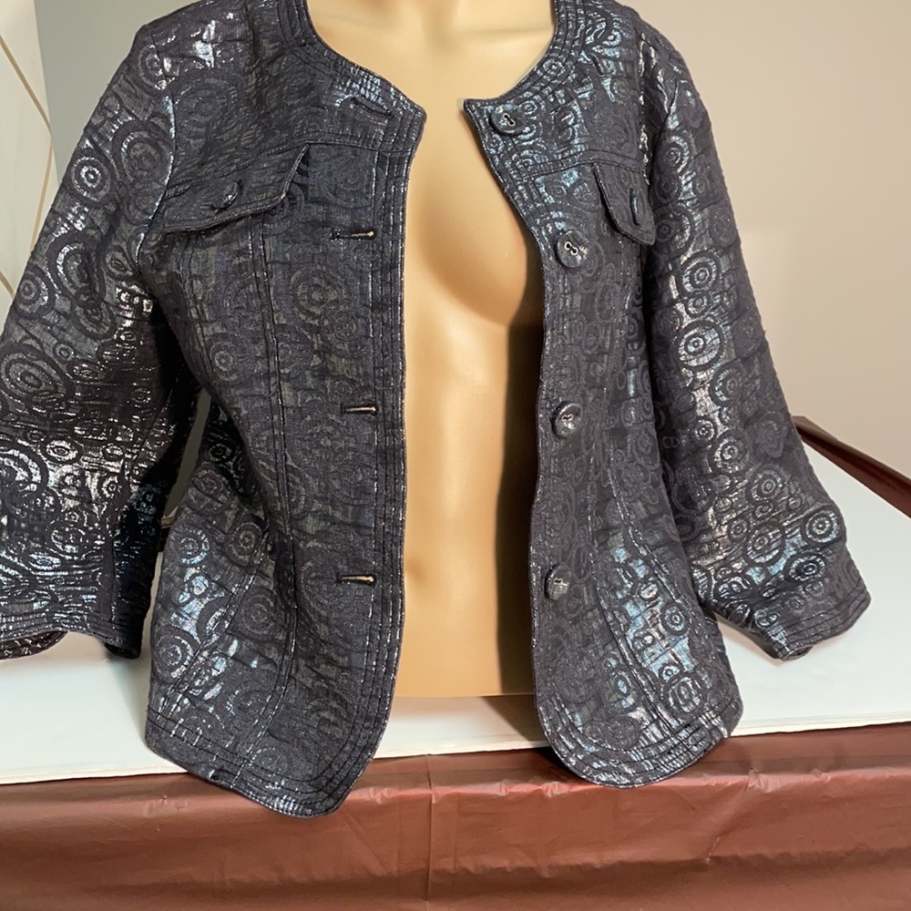 Ruby Rd black metallic jacket - Picture 8 of 9